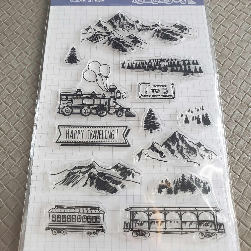 a bundle of 2 packs Transparent stamps
